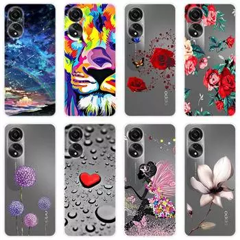 Для OPPO A58 A 58 4G чехол Мягкая силиконовая задняя крышка чехол для телефона с рисунком For OPPO A58 4G