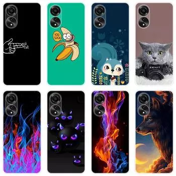 Для OPPO A58 A 58 4G чехол Мягкая силиконовая задняя крышка чехол для телефона с рисунком For OPPO A58 4G