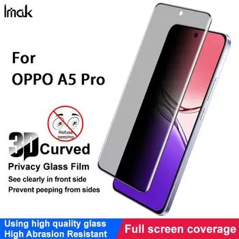 Для OPPO A5 Pro 5G Glass IMAK 3D изогнутое закаленное стекло с полным покрытием экрана OPPO A5 Pro 5G