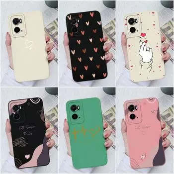 Для OPPO A76 A73 A93 A72 A91 A94 A74 A96 A78 Чехол для телефона Чехол Love Heart Сумка для телефона Противоударный защитный матовый жидкий мягкий силикон для бампера OPPO OPPO A72