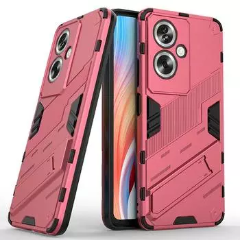 Для Oppo A79 A38 A18 A58 A78 A17 A97 A57 A57e 5G Punk Armor противоударный бампер прочный прорезиненный ПК подставка держатель чехол чехол A57 4G/A57e красный
