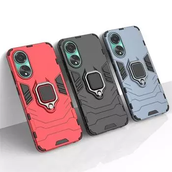 Для OPPO A98 A96 A78 5G чехол защитный чехол подставка для телефона броня палец кольцо OPPO A16 A17 A9 A5 2020 A15S A16S A96 A94 4G чехол For OPPO A94 5G красный