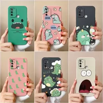 Для OPPO F5 F7 F17 F19S F21S Pro Find X5 Lite Pro Чехол для телефона Сумка Матовый Мягкий Силиконовый Противоударный Защитный Милый Модный Динозавр Для Бампера OPPO OPPO F5