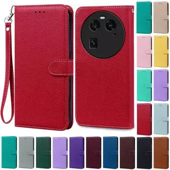 Для OPPO Find X6 Pro Чехол Роскошный кожаный флип-чехол-кошелек для OPPO Find X6 Pro Чехол-книжка для OPPO Find X 6 Pro Чехол-футляр For Find X6 светло-синий