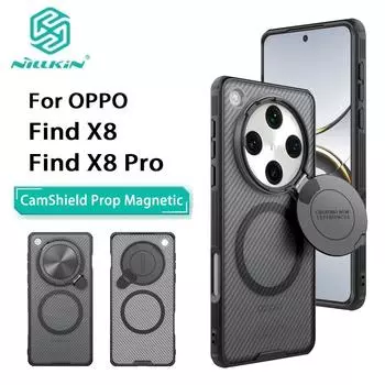 Для OPPO Find X8 Pro Чехол для телефона Nillkin CamShield Prop Magnetic Clear Version Жесткий ПК+ТПУ противоударный чехол для задней крышки OPPO Find X8
