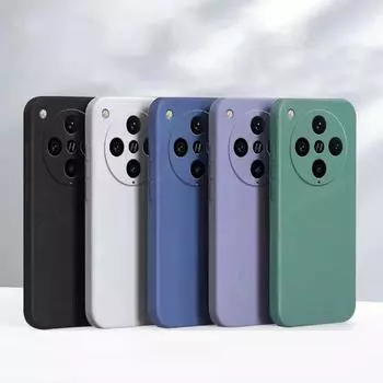 Для OPPO Find X8 Pro X 8 X8pro Чехол-крышка Find X8Pro Бампер Жидкий Силиконовый Противоударный ТПУ Мягкий Чехол FindX8pro Candy Colors Матовый Чехол For Find X8 Pro чёрный