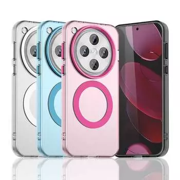 Для OPPO Find X8 Pro X 8 Магнитный чехол для беспроводной зарядки Magsafe для Find X8pro FindX8 Candy Полупрозрачный противоударный бампер из поликарбоната и ТПУ силикона For Find X8 Pro чёрный