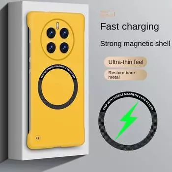 Для OPPO Realme 12 Pro Plus Матовый жесткий чехол Magsafe для ПК с магнитной беспроводной зарядкой Тонкая защитная задняя крышка Чехлы для Realme 12Pro Plus Shell For Realme 12 Pro чёрный
