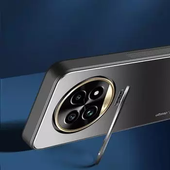 Для OPPO Realme 13 Pro Plus 13Pro Чехол металлический объектив камеры держатель крышка для Realme 13 Pro+ 12pro противоударный матовый защитный чехол с подставкой Realme 13 Pro Plus чёрный