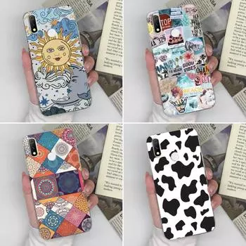 Для Oppo Realme V3 V5 X X2 X7 3 5 5i 6 6i 7 8 9 Pro чехол для телефона модный узор галактического солнца ультратонкий прозрачный мягкий чехол TPU для Oppo чехол Realme 3