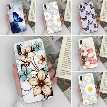 Для Oppo Realme X X2 X7 V3 V5 3 5 5i 6 6i 7 8 9 Pro Роскошный цветочный принт Прозрачный чехол Мягкий тонкий силиконовый противоударный Защитный чехол для Oppo Capa Realme 3
