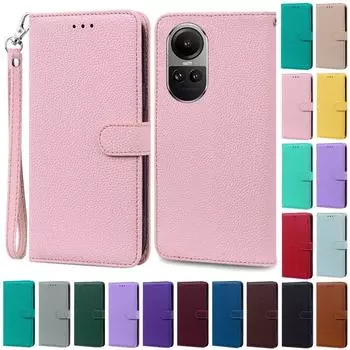 Для OPPO Reno10 5G кожаный чехол для OPPO Reno 10 Pro 5G чехол-кошелек флип-чехол для Reno 10 Pro Plus чехол-книжка Fundas Coque Reno 10 небесно-голубой