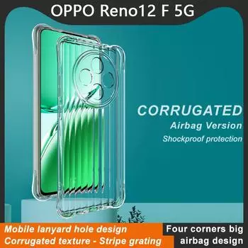 Для OPPO Reno12 F 5G чехол для телефона IMAK ударопрочный мягкий чехол рифленая текстура OPPO Reno12 F 5G белый