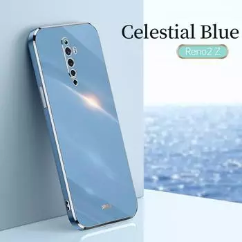 Для OPPO Reno2 Z Reno 2Z Reno2Z чехол Мягкая силиконовая задняя крышка 6D гальванический чехол для телефона For OPPO Reno 2Z белый