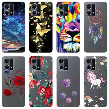 Для OPPO Reno7 Reno 7 4G чехол Мягкая силиконовая задняя крышка чехол для телефона с мультяшным рисунком