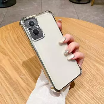 Для Oppo Reno8 Lite Чехол OPPO Reno 7 lite Чехол Reno 7Z Reno 8Z Чехол для телефона Бампер Противоударный Защитный Чехол Прозрачная гальваническая пластина For OPPO Reno8 Lite