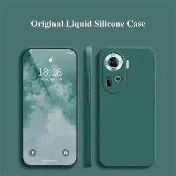 Для OPPO Reno 11 5G жидкий силиконовый чехол для OPPO Reno 11 Pro Cover Funda Coque мягкий чехол для телефона TPU для OPPO Reno 11 For Reno 11 чёрный