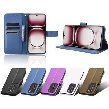 Для OPPO Reno 12 Pro 5G Global Luxury Business Diamond Pattern Skin PU Leather Wallet Stand Case For OPPO Reno 12 5G Phone Bags For Reno 12 Pro 5G