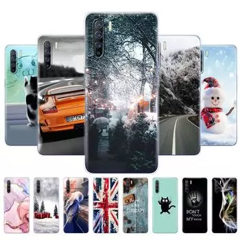 Для OPPO Reno 3 чехол 6.4 мягкий силиконовый TPU задняя крышка на Reno3 Global Coque Fundas CPH2043 Bumper Shell зима снег рождество OPPO Reno 3