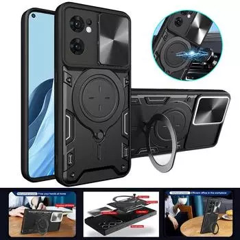 Для OPPO Reno 7 5G чехол для камеры объектив противоударный бронированный телефон чехлы для OPPO Reno 7 CPH2371 6.43 Reno7 5G автомобильный держатель задняя крышка For Reno 7 5G Global темно-фиолетового