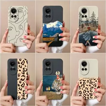 Для Oppo Reno 7 8 10 Pro 5G 2 3 4 5 6 Lite чехол модный противоударный жидкий мягкий силикон черный, белый цвет квадратный защитный чехол для камеры для бампера Oppo OPPO Reno2