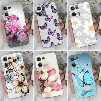 Для OPPO Reno 7 Pro Reno 8 9 8T 4G 5G Realme C55 C53 C33 чехол прозрачный мягкий силиконовый модный чехол из ТПУ для телефона для OPPO Realme 10 Coque Bumper OPPO Reno 4G (6.4 )