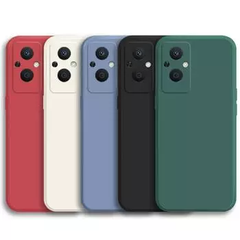 Для OPPO Reno 8 Lite Чехол для Reno 8 7 Lite Чехол Funda Coque Оригинальный жидкий силиконовый мягкий TPU телефон бампер для Reno 8 Lite For Reno 8 Lite чёрный