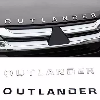 Для Outlander ABS Chrome автомобиль 3D буквы капот эмблема логотип значок наклейки для автомобиля Стайлинг автомобиля наклейка аксессуары чёрный