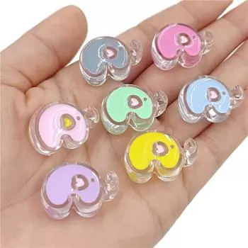 для ожерелья, браслета, серег, 5 шт., акриловые свободные бусины, бусины, подвески, изготовление ювелирных изделий, модные капельные масляные слоны, свободные бусины зелёный