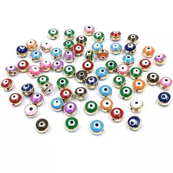 Для ожерелья, сережек, браслета с золотым дном, изготовление ювелирных изделий, 10 шт., масляные бусины кошачьего глаза, модные аксессуары розы красного