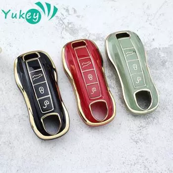 Для Panamera Macan Cayenne Cayman Boxster 911 9ya 971 чехол для автомобильного ключа чехол для Porsche Smart Protection Shell чехол для дистанционного ключа чёрный