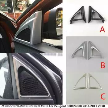 Для Peu + geot 3008/4008 2016 2018 хромированная палочка автомобильная колонка аудио разговорное окно лобовое стекло боковая треугольная часть отделки лампы 2 шт. B