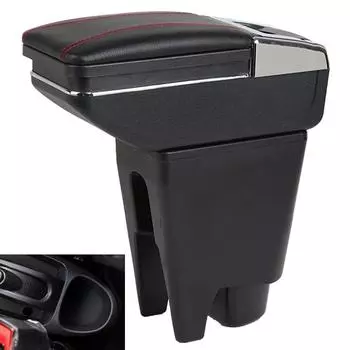 Для Peugeot 107, для Toyota Aygo BJ, для Citroen C1, автомобильный подлокотник, коробка, специальные аксессуары для модернизации, магазин деталей интерьера чёрный