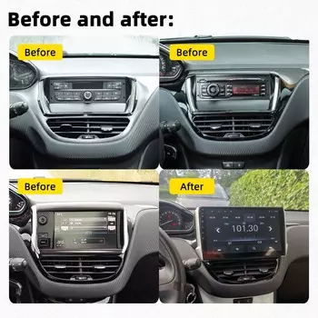 Для Peugeot 2008 208 2012-2018 Автомобильное радио 10,1-дюймовый экран Мультимедиа Навигация Головное устройство GPS Авто Аудиоплеер 2 Din Android Стерео