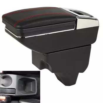 Для Peugeot 2008, для Peugeot 208, автомобильный подлокотник, 2019-2022, детали для модернизации, детали интерьера, аксессуары для хранения, вращающийся чёрный