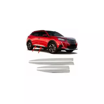 Для Peugeot 2008 хромированная накладка боковой двери, 4 шт., совместимые с 2019 годом и выше