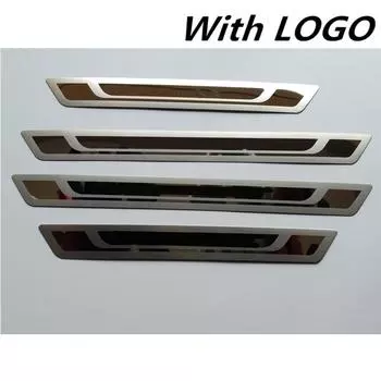 Для Peugeot 206 207 301 307 308 407 408 508 2008 3008 накладка на порог, защитные накладки на пороги из нержавеющей стали, педаль автомобиля серебряный