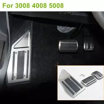 Для Peugeot 3008 4008 5008 2017-2019 аксессуары с левым рулем AT/MT газ ускорение педаль тормоза панель крышка защитный чехол For AT