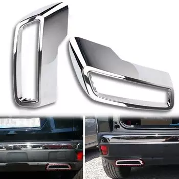 Для Peugeot 3008 5008 Allure 2017-2020 автомобильные выхлопные трубы задние крышки глушителя отделка декоративный обод комплект ABS автомобильные аксессуары серебряный