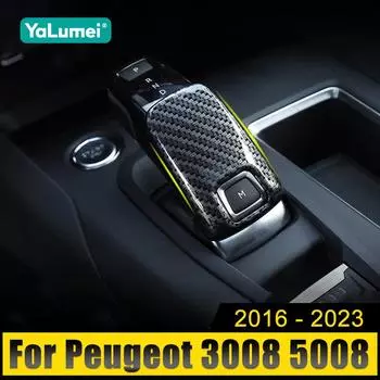 Для Peugeot 3008 5008 GT Для Citroen C5 Aircross 2017 2018 2019 2020 2021 2022 2023 Ручка переключения передач автомобиля Крышка коробки передач Аксессуары серебряный