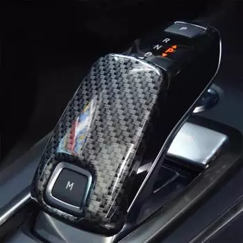 Для Peugeot 3008 GT 2017-2020 углеродное волокно ABS автомобильный стиль ручка переключения передач крышка головки коробки передач наклейки отделка автомобильные внутренние аксессуары серебряный