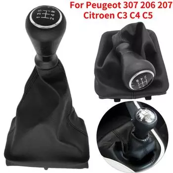 Для Peugeot 307 207 206 Citroen C3-C5 5-ступенчатая ручка переключения передач с воротниками рычаг переключения передач пылезащитный чехол для внутренних деталей