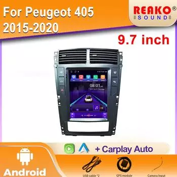Для Peugeot 405 2015 - 2020 9,7-дюймовый Tesla Style Android Car Play Android авто Мультимедийный плеер Навигация Авто Стерео 4 core 2GB+32GB carplay