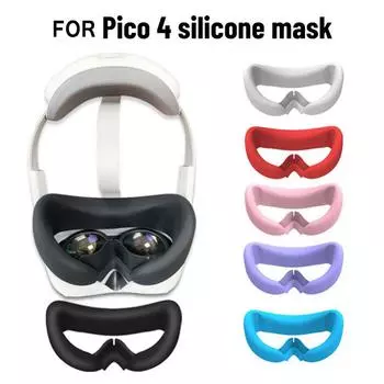 Для PICO 4 Anti-sweat Mask Cover Case Сменная накладка на лицо Подушка для лица Силиконовая накладка на глаза Для Pico 4 VR Аксессуары чёрный
