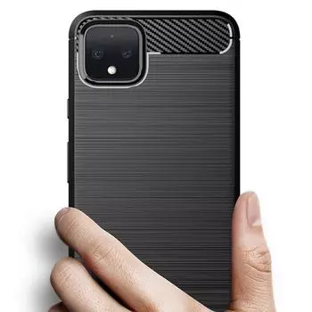 Для Pixel4 XL Google Pixel 4XL силиконовый чехол роскошная задняя крышка из углеродного волокна для google pixel4xl противоударные матовые чехлы для телефонов For Pixel 4XL чёрный
