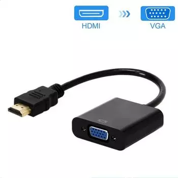 Для ПК ноутбук планшет HDTV HDMI мужской VGA женский видео конвертер адаптер адаптер HDMI в VGA чёрный