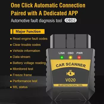 Для ПК с ОС IOS Android считывает и очищает коды неисправностей сканер OBD II OBD2 Автомобильный диагностический инструмент Bluetooth 4.0/2.0 V1.1 считыватель кодов