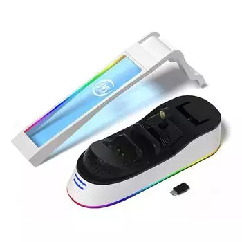 Для PlayStation PS5 Portal Remote Player Зарядное устройство для док-станции Гарнитура Крепление RGB 33.6*31.7*8.5cm чёрный/белый