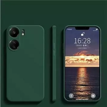 Для Poco C65 Чехол Чехол Xiaomi Poco C65 Fundas Coque Shell Жидкий Силикон Мягкий ТПУ Телефон Бампер Poco C65 For Poco C65 чёрный