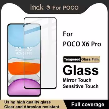 Для POCO X6 Pro 5G Glass IMAK Full Coverage Tempered Glass Film Pro+ Series POCO X6 Pro 5G